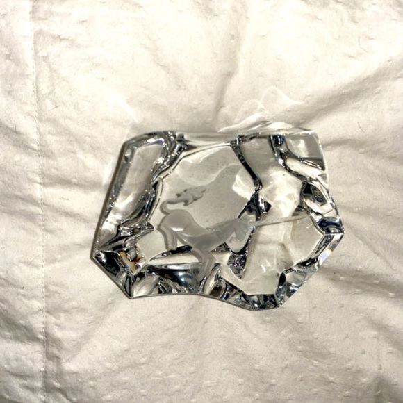 Val St Lambert UNICORN Unique Signed/numbered Iceberg Crystal etched paperweight - Picture 7 of 13